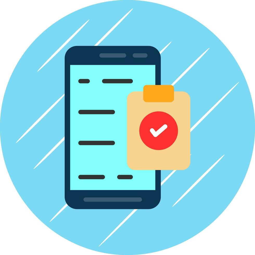 Mobile Check List  Vector Icon Design