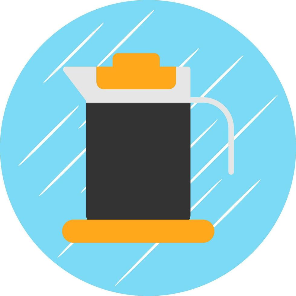 French Press Vector Icon Design