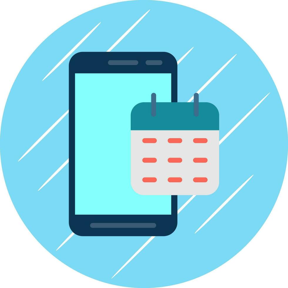 Mobile Calendar  Vector Icon Design
