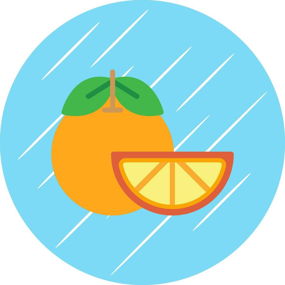 Tangerine Vector Icon Design