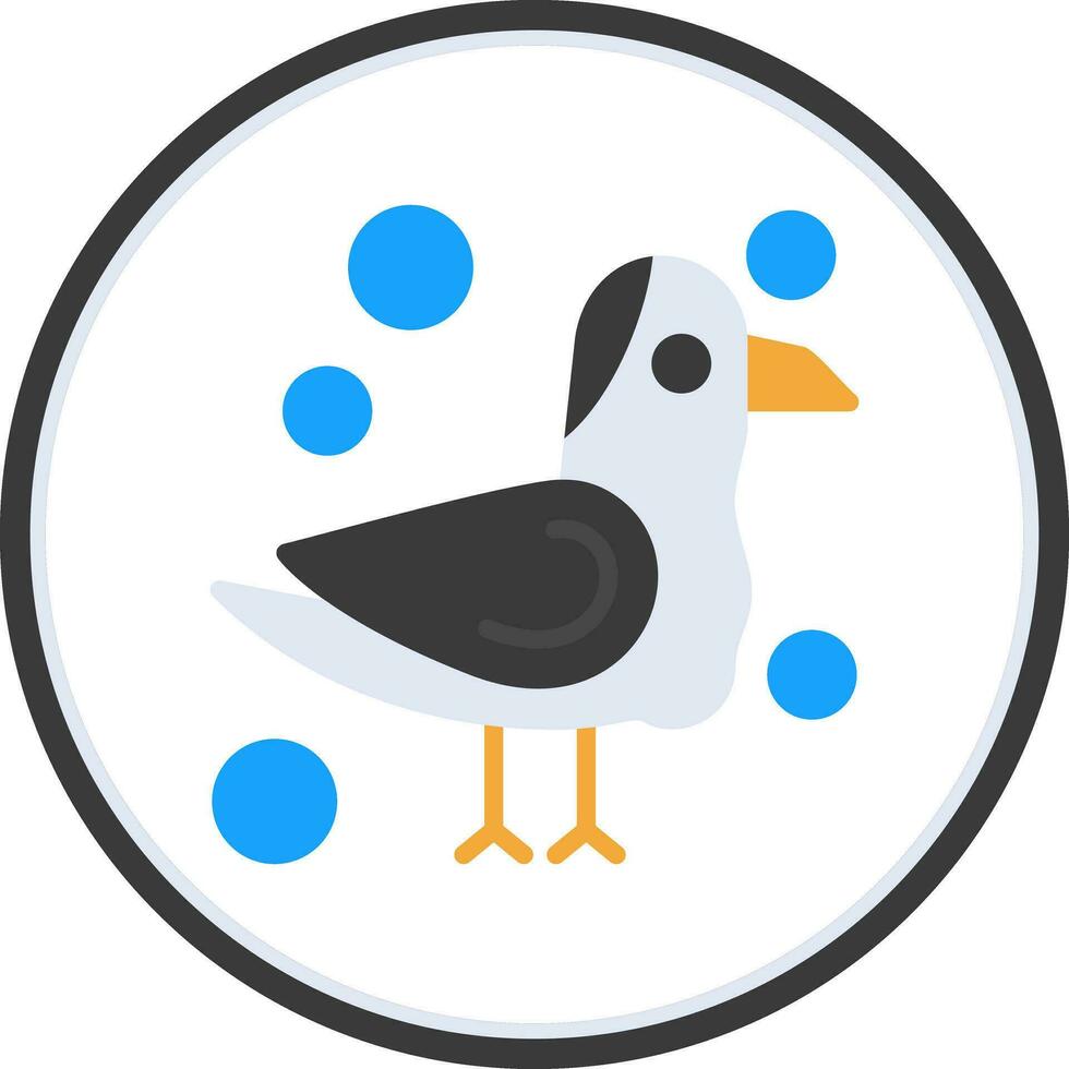 Seagull Vector Icon Design