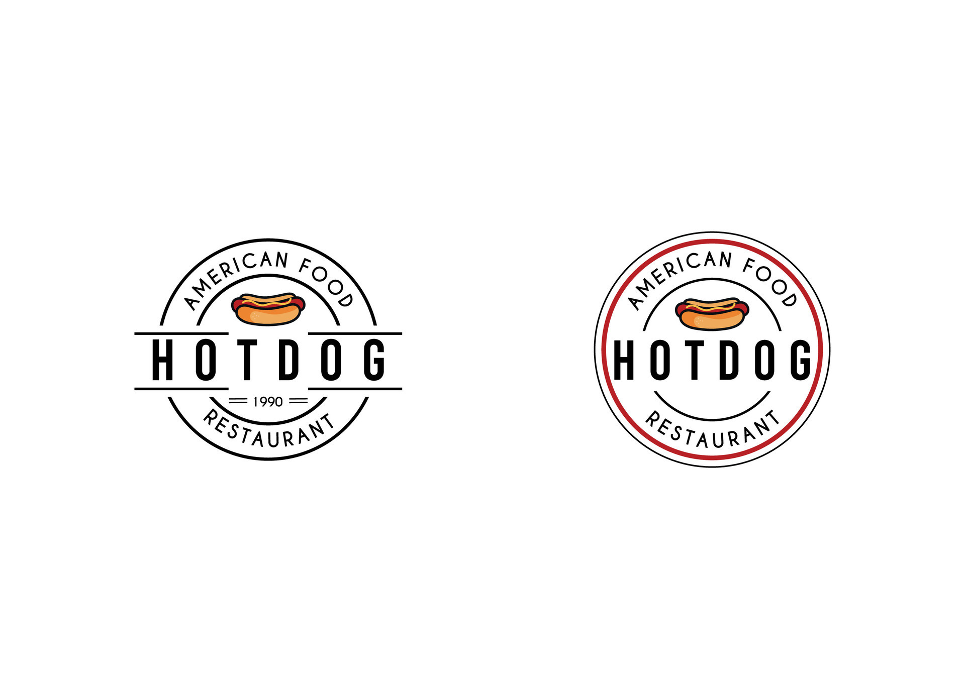 hot-dog-logo-badge-with-retro-design-style-hot-dog-emblem-logo-design