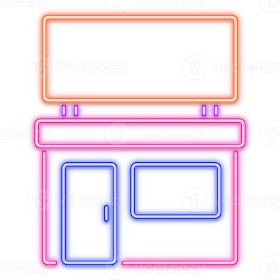 Convenience Store neon line png