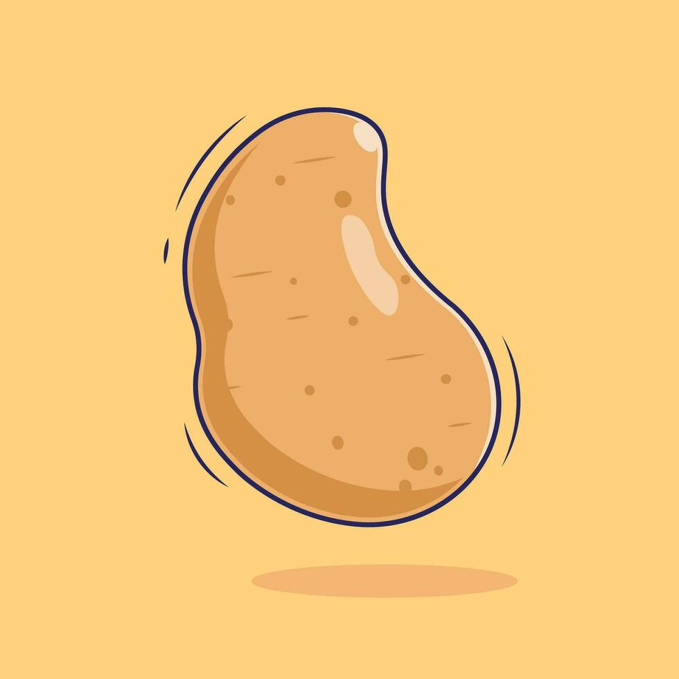 Free vector cartoon of potatoes illustraion mascot