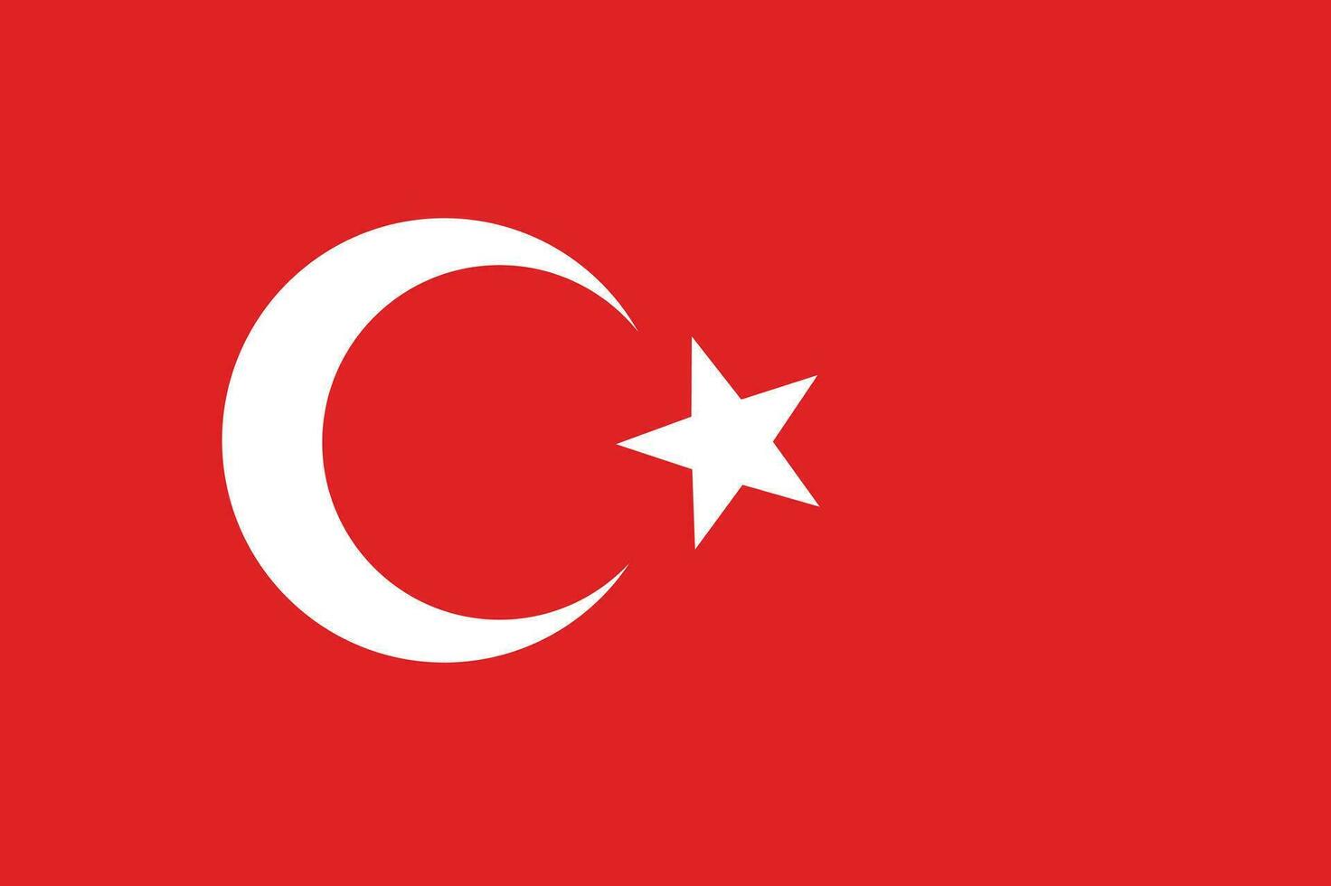 Flag of the Turkey symbol, banner vector illustration.