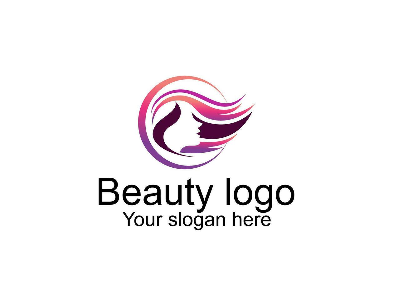 vector logo diseño para belleza salón, pelo salón, cosmético