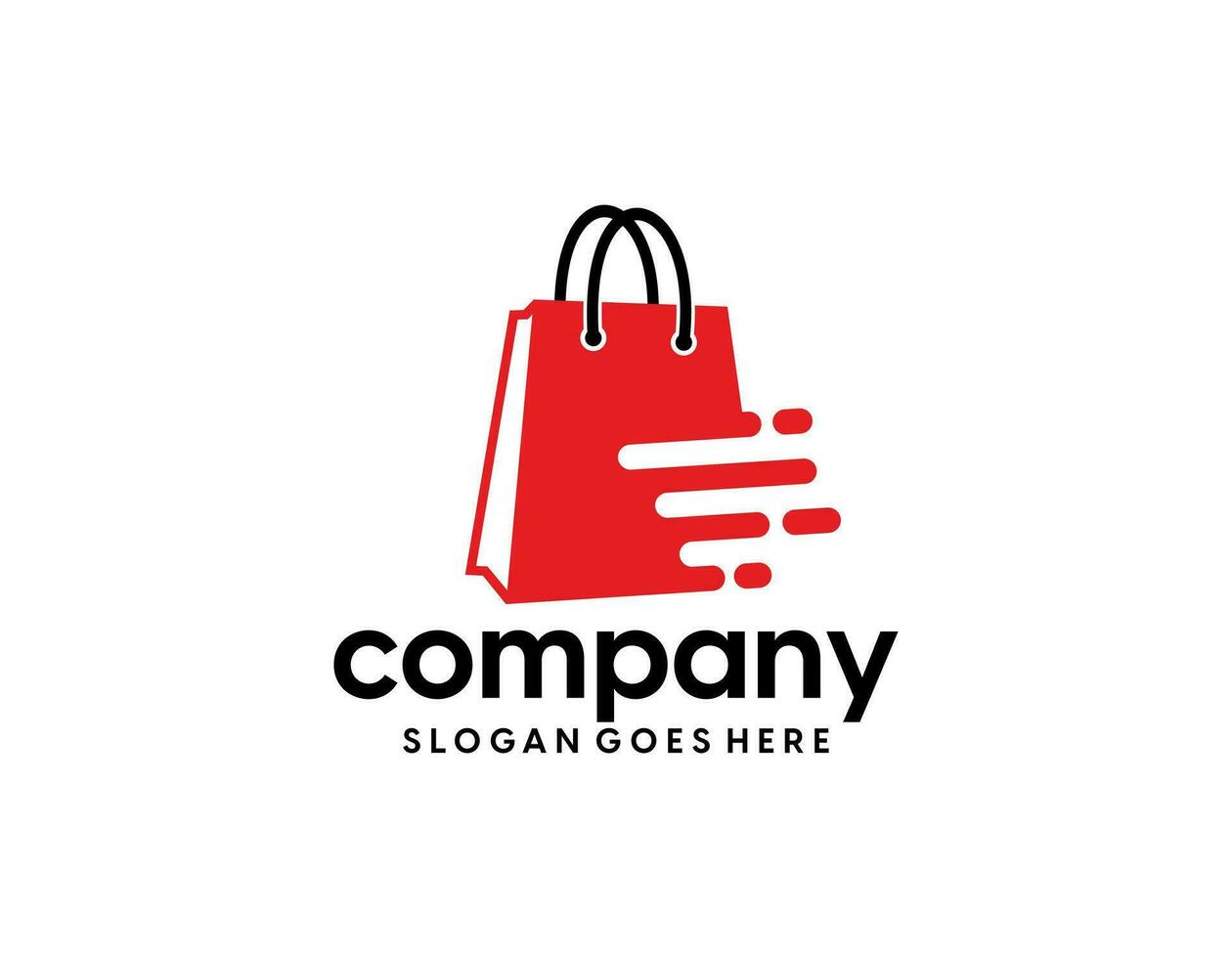 hand bag shoping icon and mart logo for e commerce and store logo vector