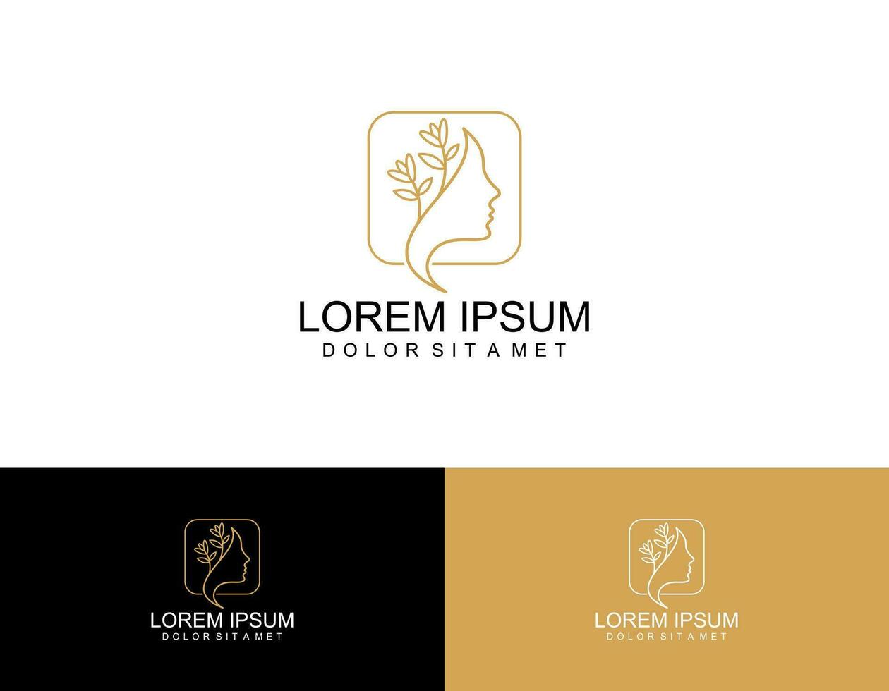 logotipo abstracto vectorial para salón de belleza, peluquería, cosmética vector