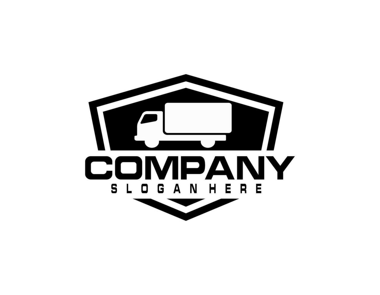 semi truck logo emblem logo template vector