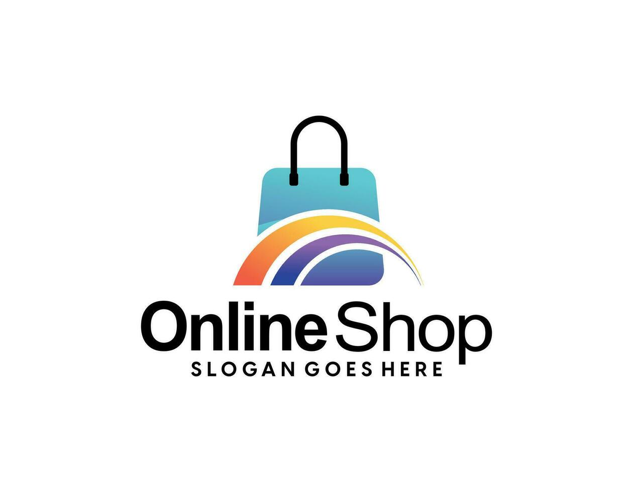 en línea tienda logo diseños plantilla, teléfono tienda logo símbolo icono, logo modelo icono vector