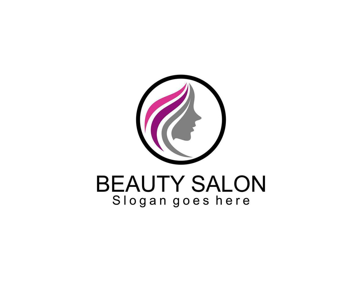 Logo for business in the industry of beauty, spa, health, personal hygiene. Beautiful image of face. Linear stylized image. Logo of a beauty salon, tattoo, health industry, makeup artist. vector