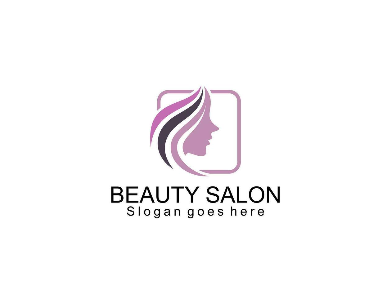 la cara de las mujeres combina el logotipo de la flor y la rama para el salón de belleza, spa, cosmética y cuidado de la piel. elegante diseño de logotipo y tarjeta de visita. vector