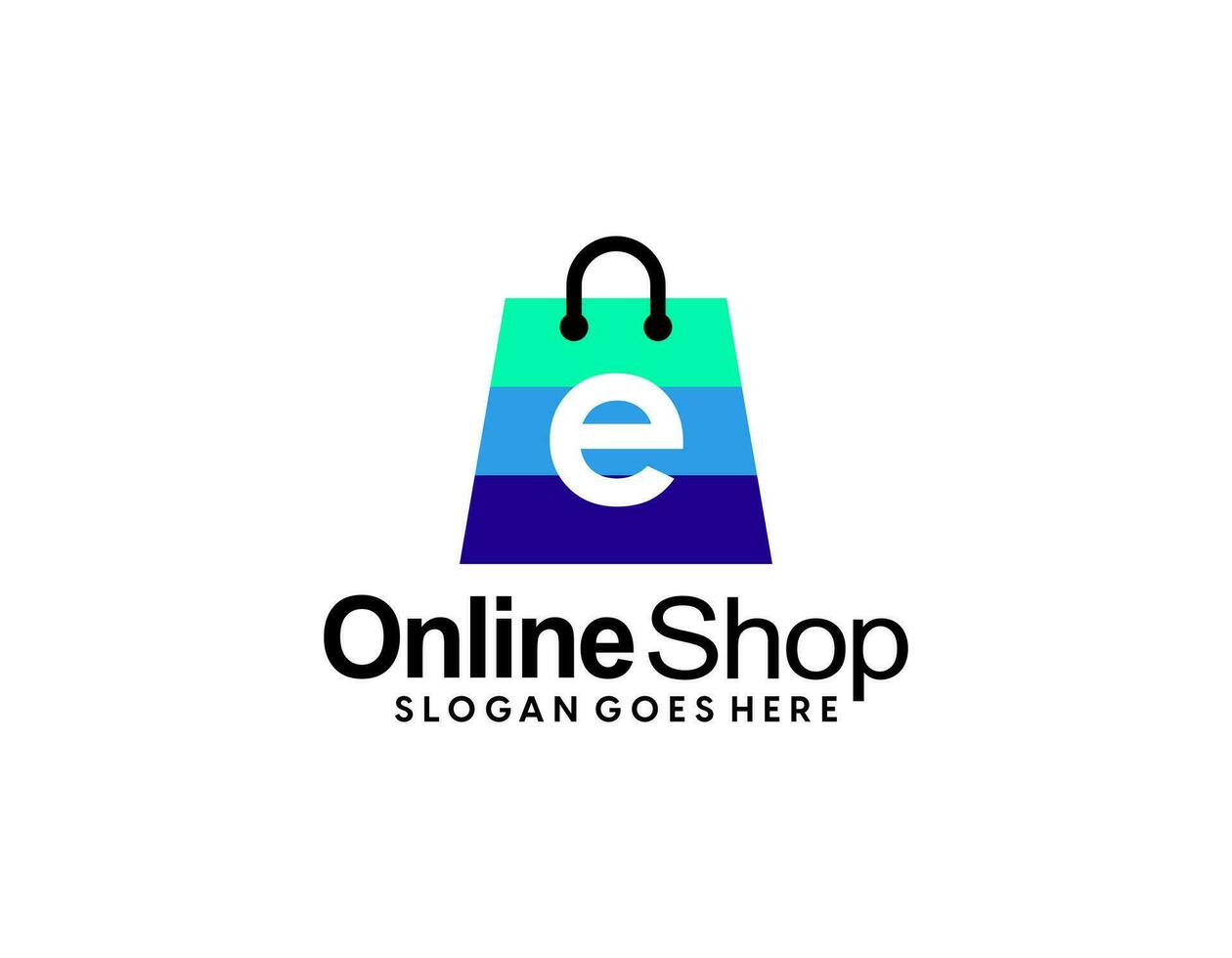 Online Shop Logo Template Design Vector