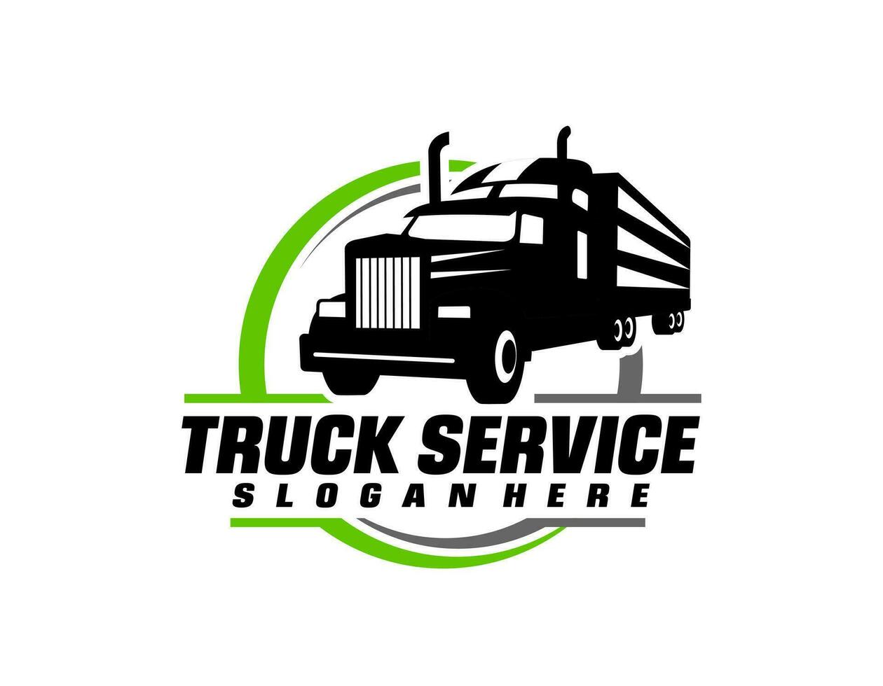 Truck logo template for you design in black color. Transport trucking logistics cargo vector. Delivery theme. vector