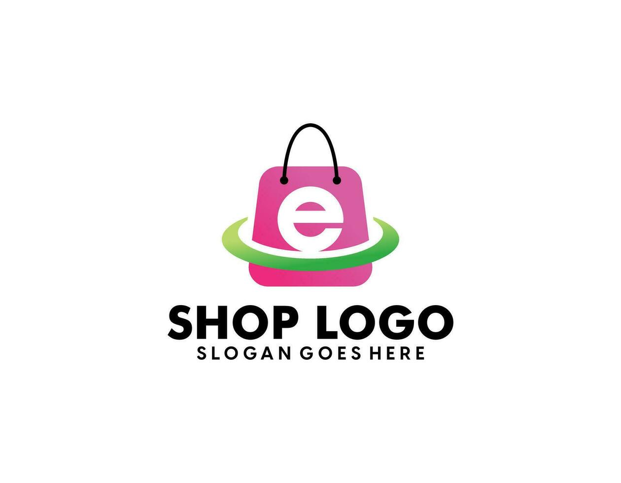 en línea tienda logo diseños modelo. ilustración vector gráfico de compras carro y tienda bolso combinación logo diseño concepto. Perfecto para comercio electrónico, venta, descuento o Tienda web elemento. empresa emblema