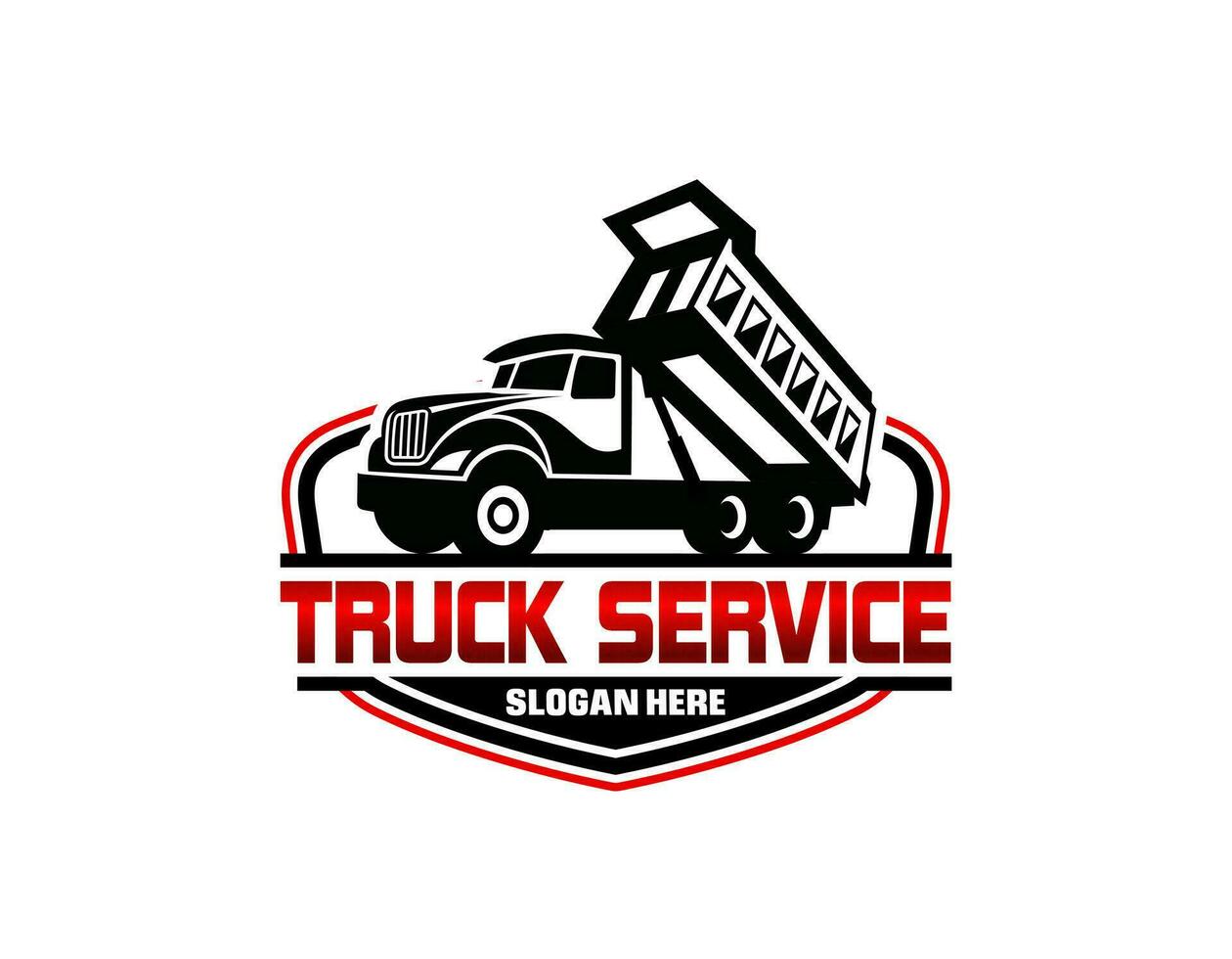 tugurio camión emblema triángulo Insignia logo diseño. mejor para camionaje y carga relacionado logo industria vector