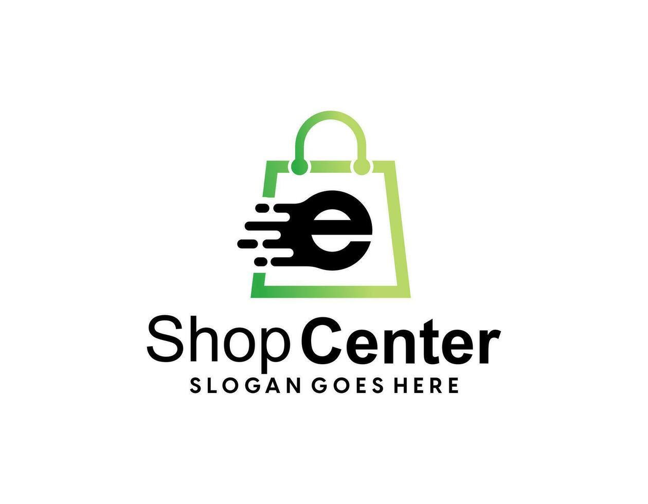 Shopping cart logo and shopping bags logo vector