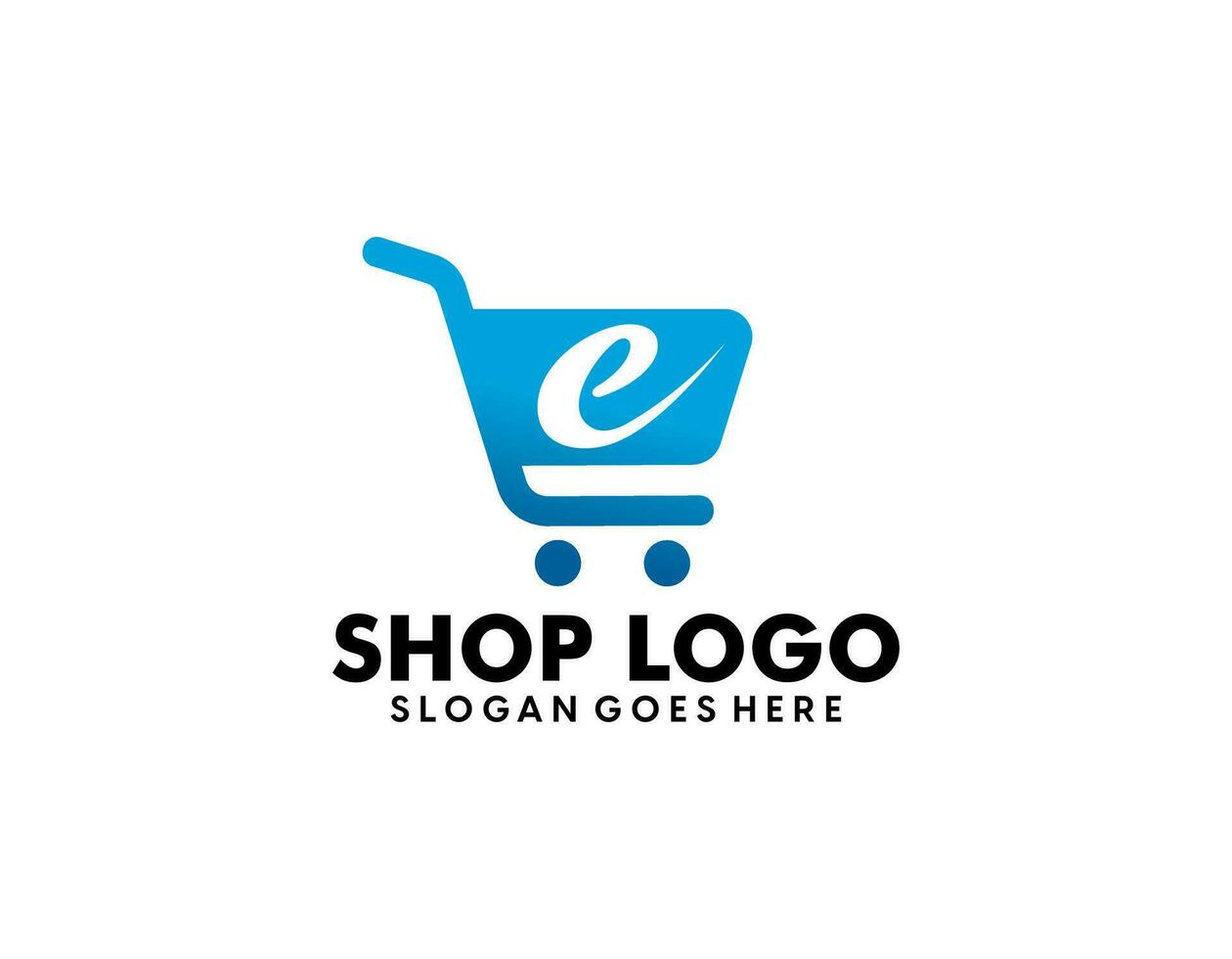 Creative modern abstract eCommerce logo design, colorful gradient online shopping bag logo design template vector