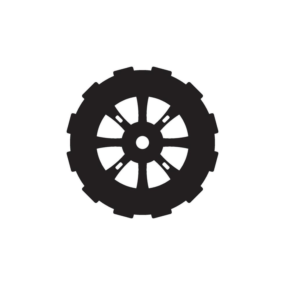 rueda icono vector