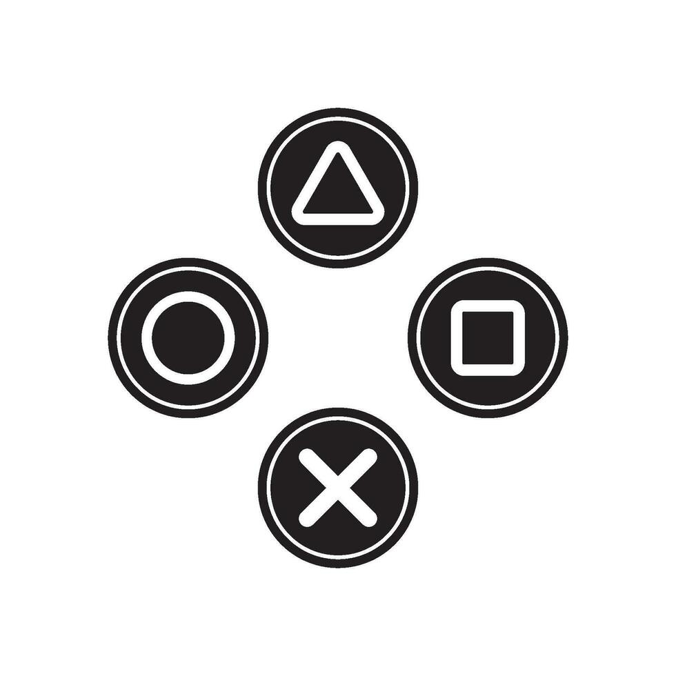 gamepad button icon vector