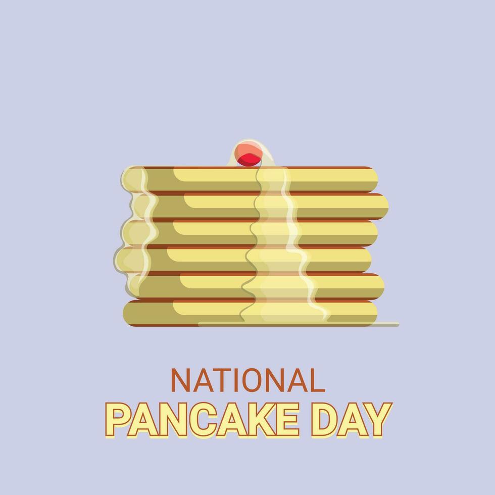 National Pancake Day background. vector