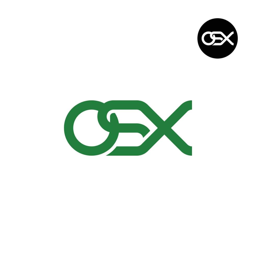 letra osx monograma logo diseño vector