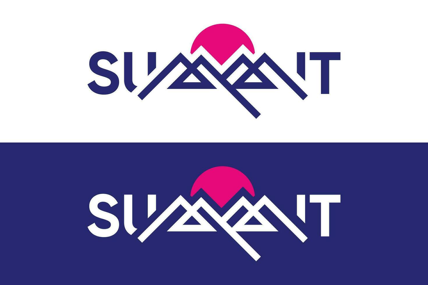 Minimal and Professional letter summit vector logo design