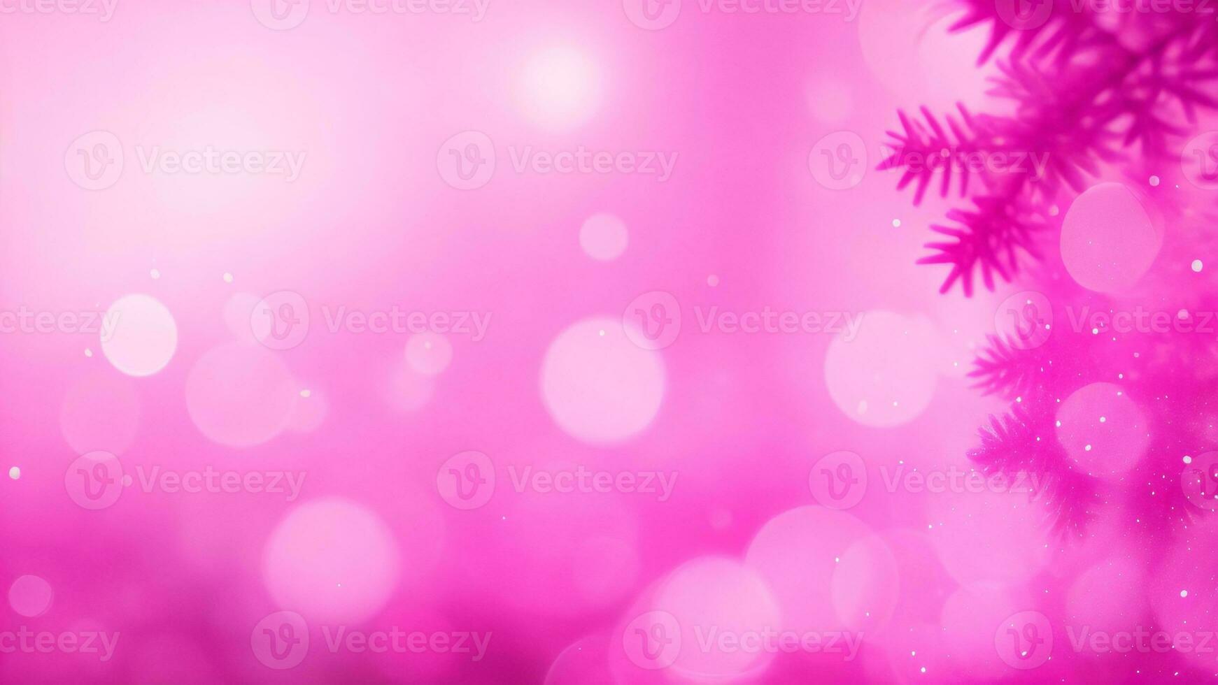 abstract blurred pink bokeh lights with christmas tree background ai generated photo