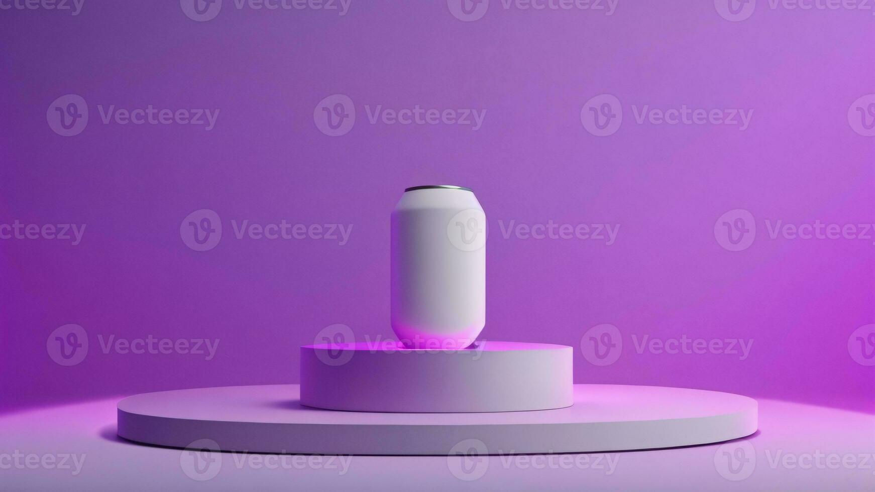 3d rendering of podium for product display. Abstract background for beverage can products. ai generated photo