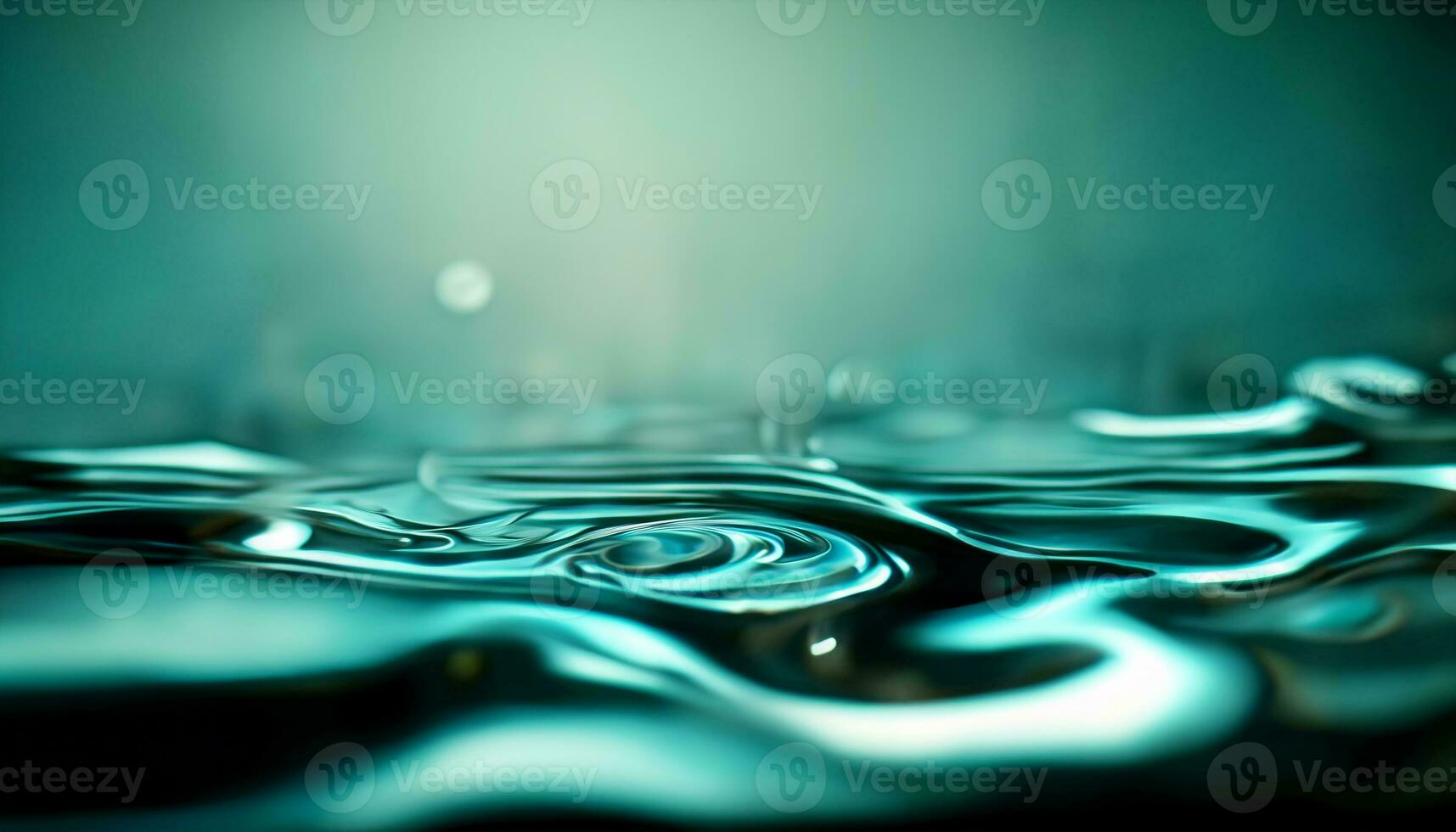 Abstract blue water waves background with liquid fluid texture photo