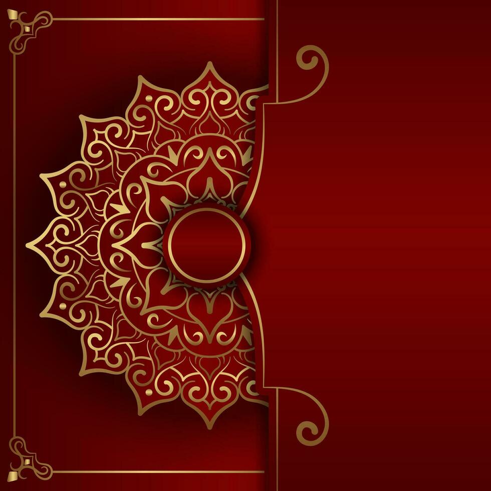 luxury background, with gold mandala ornament vector