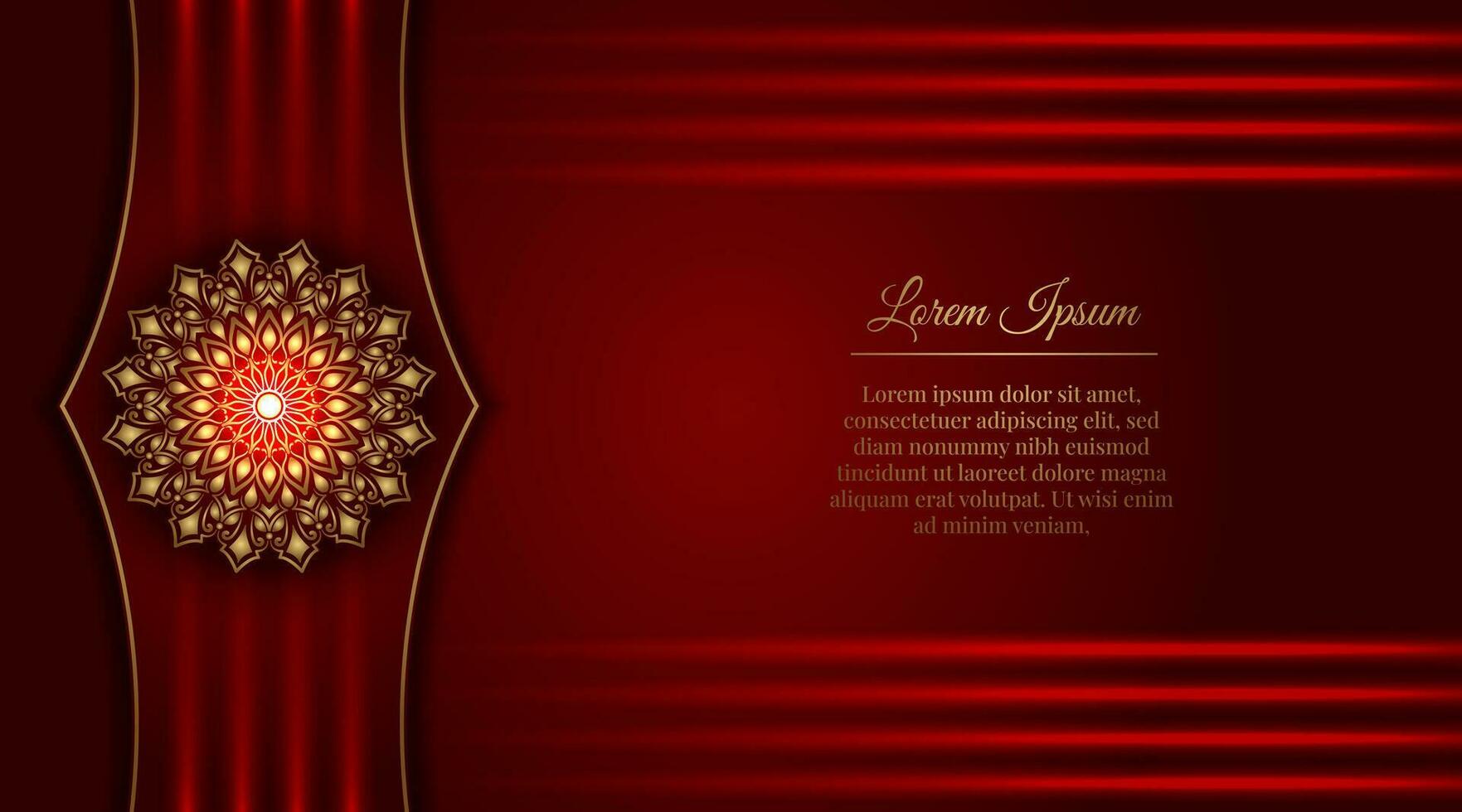 Luxury background, with golden mandala vector