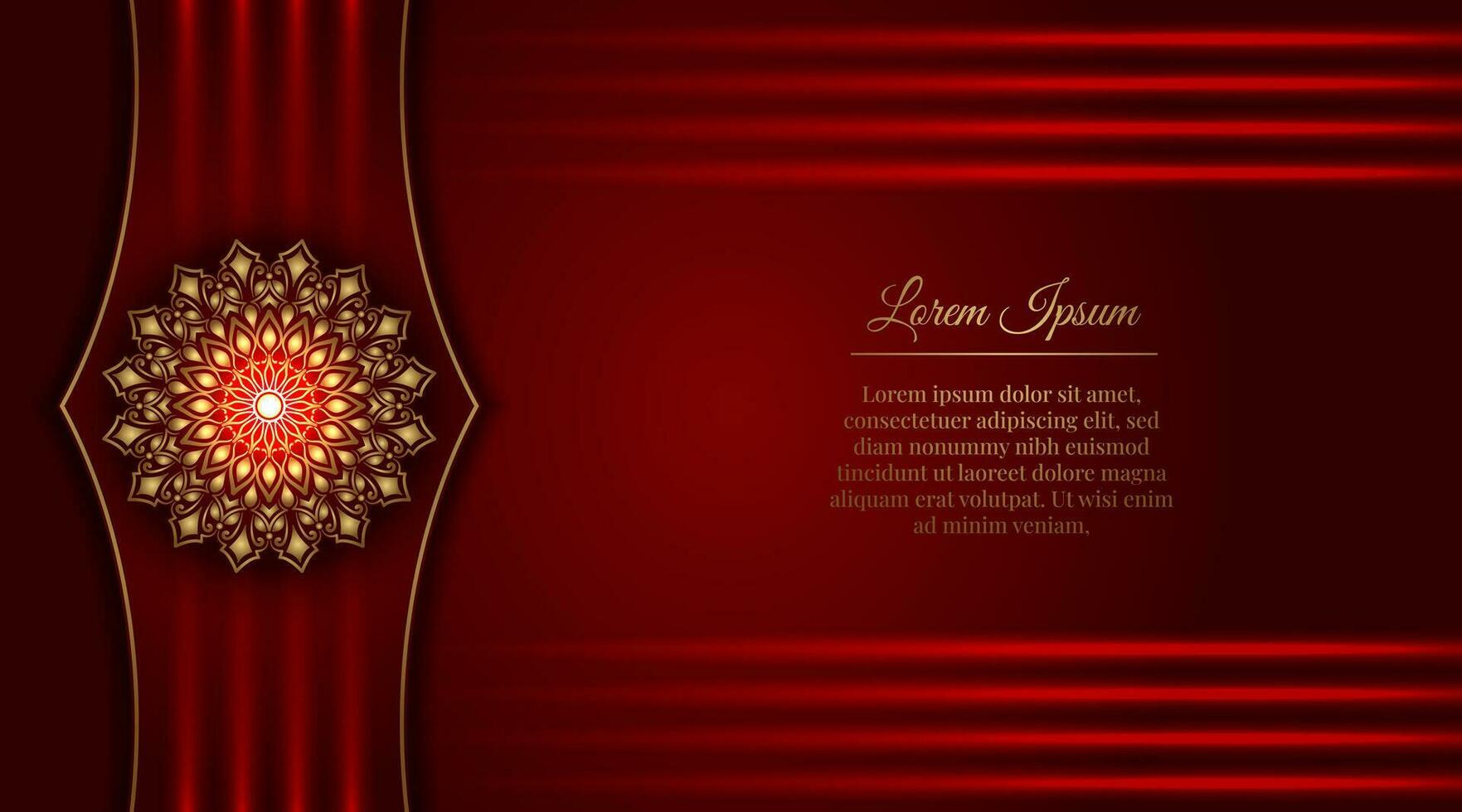 Luxury background, with golden mandala vector