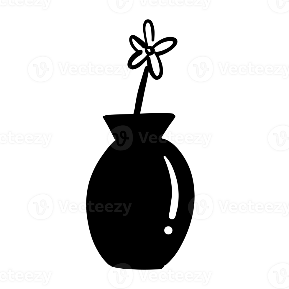 Stylish Black and White Line Art png