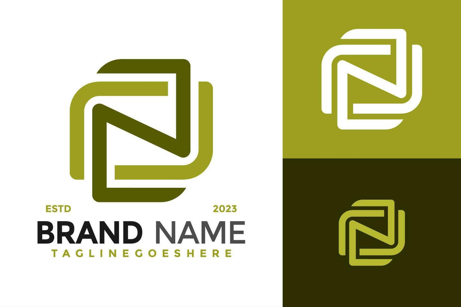 Letter N Monogram Unique logo design vector symbol icon illustration