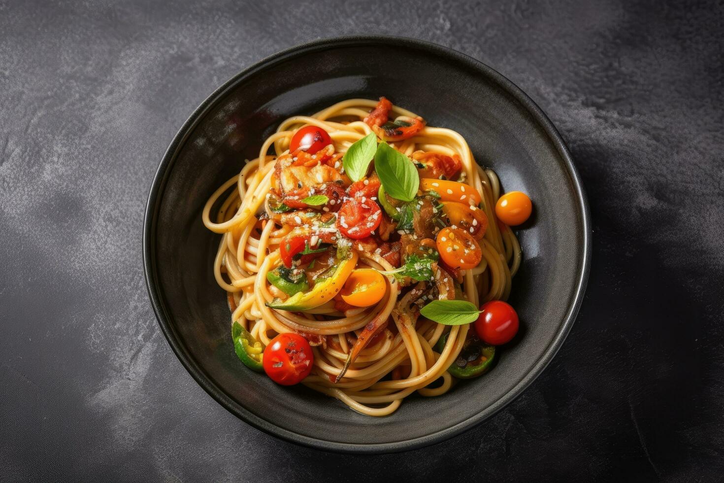 Visual representation of the food served at the table. Generative AI photo