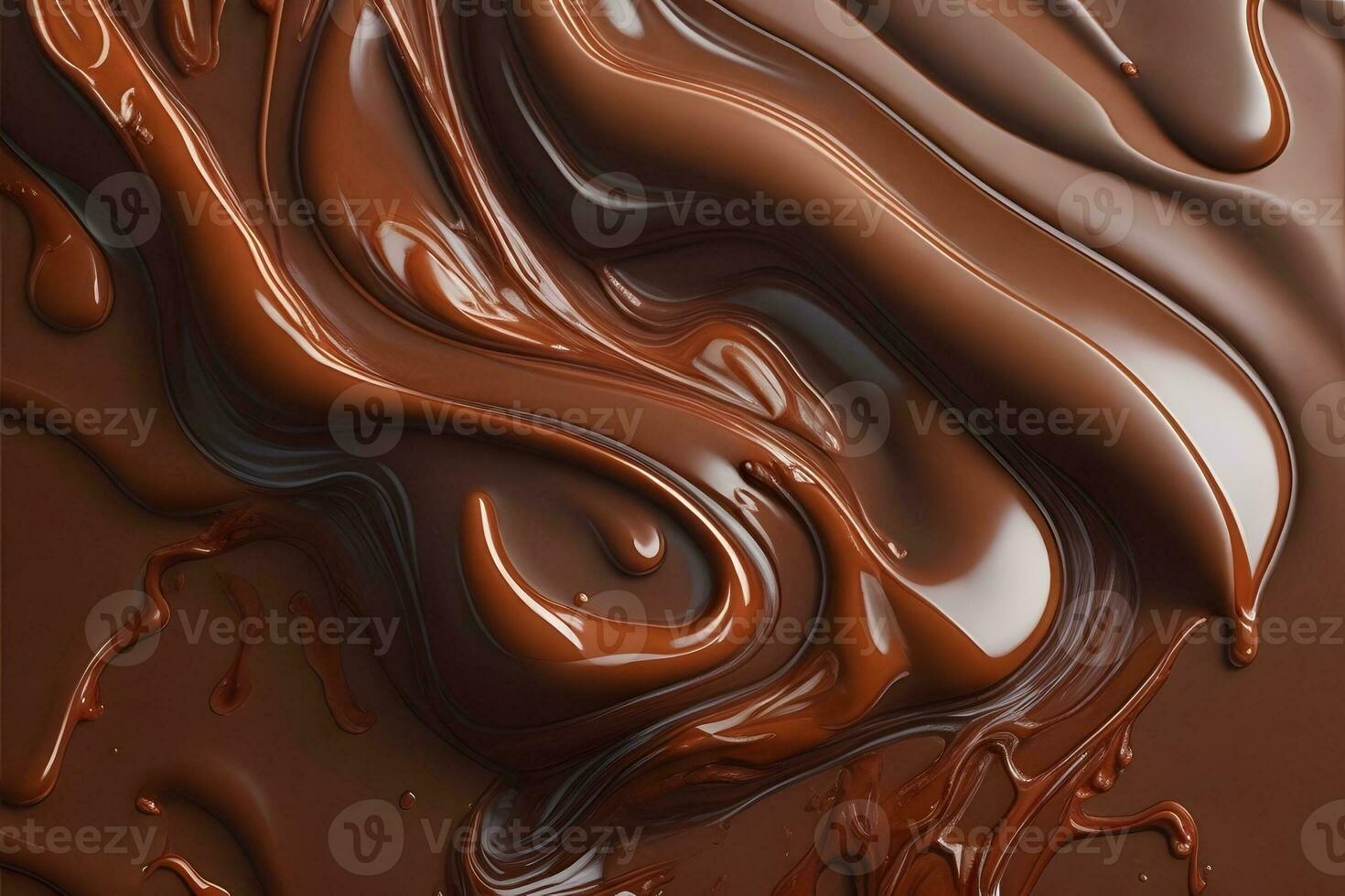 Liquid Chocolate Background, Abstract Liquid Chocolate Wallpaper, Chocolate Background, Ai Generative photo