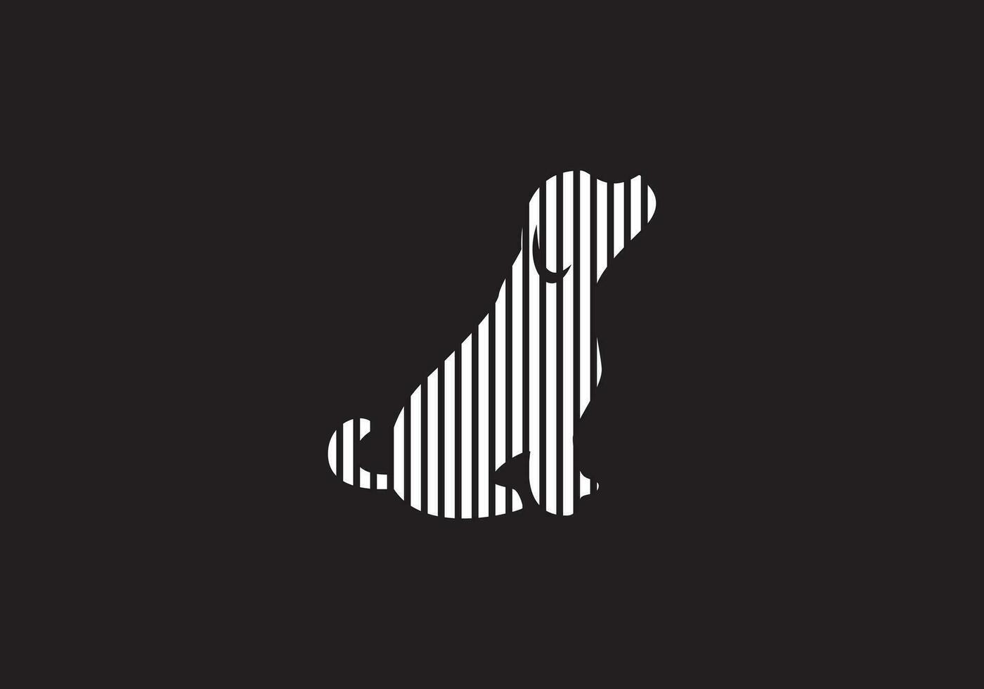 creativo perro y texto adicional animal logo icono diseño vector
