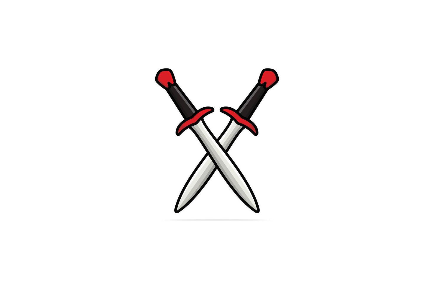 Sword Knight vector illustration. Holiday object icon concept. Metal sword for game vector design. Metal war sword icon design.