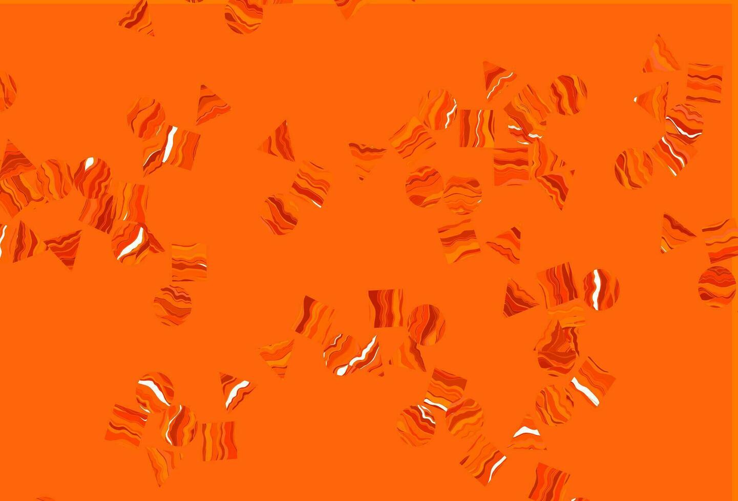 Light Orange vector texture in poly style with circles, cubes.
