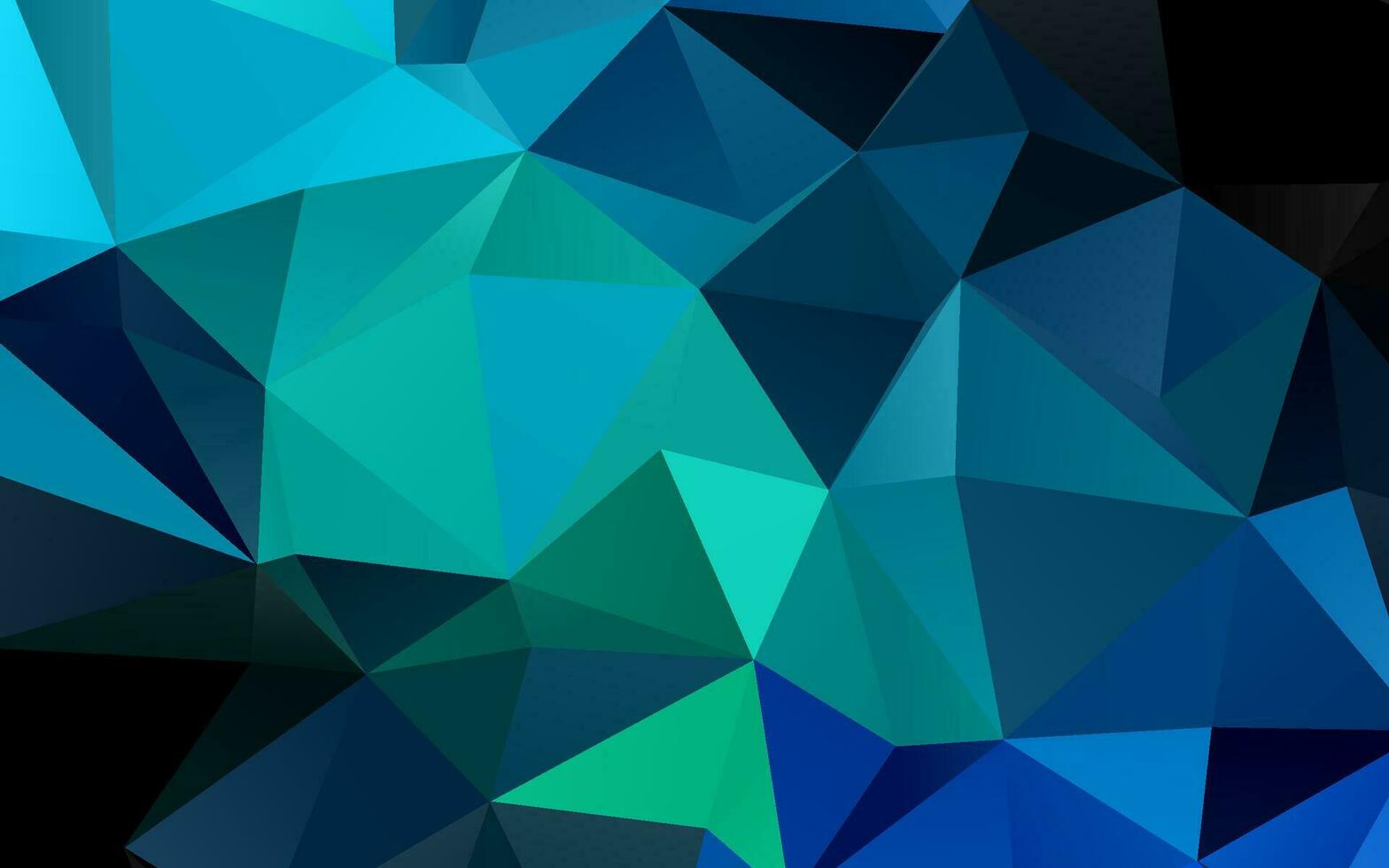 Fondo abstracto de polígono de vector azul claro, verde.