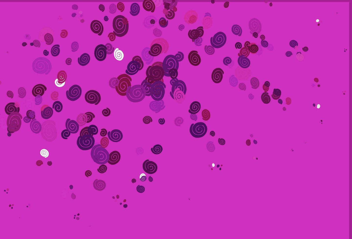 patrón vectorial rosa claro con círculos curvos. vector