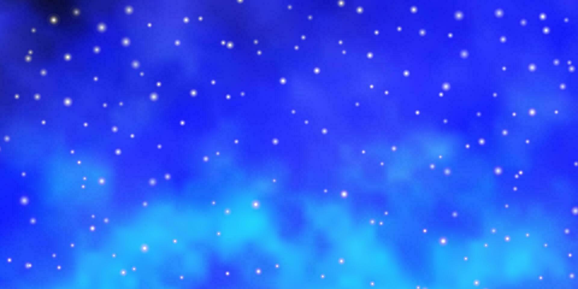 Light BLUE vector texture with beautiful stars.