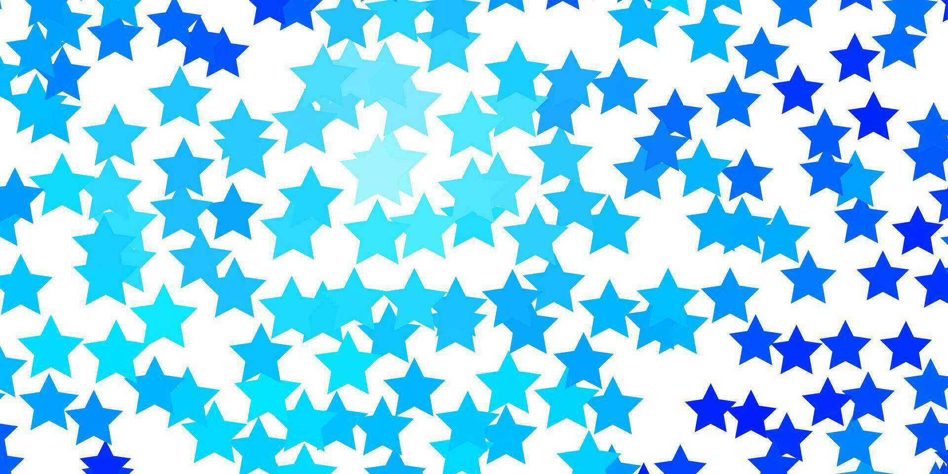 diseño de vector azul claro con estrellas brillantes.