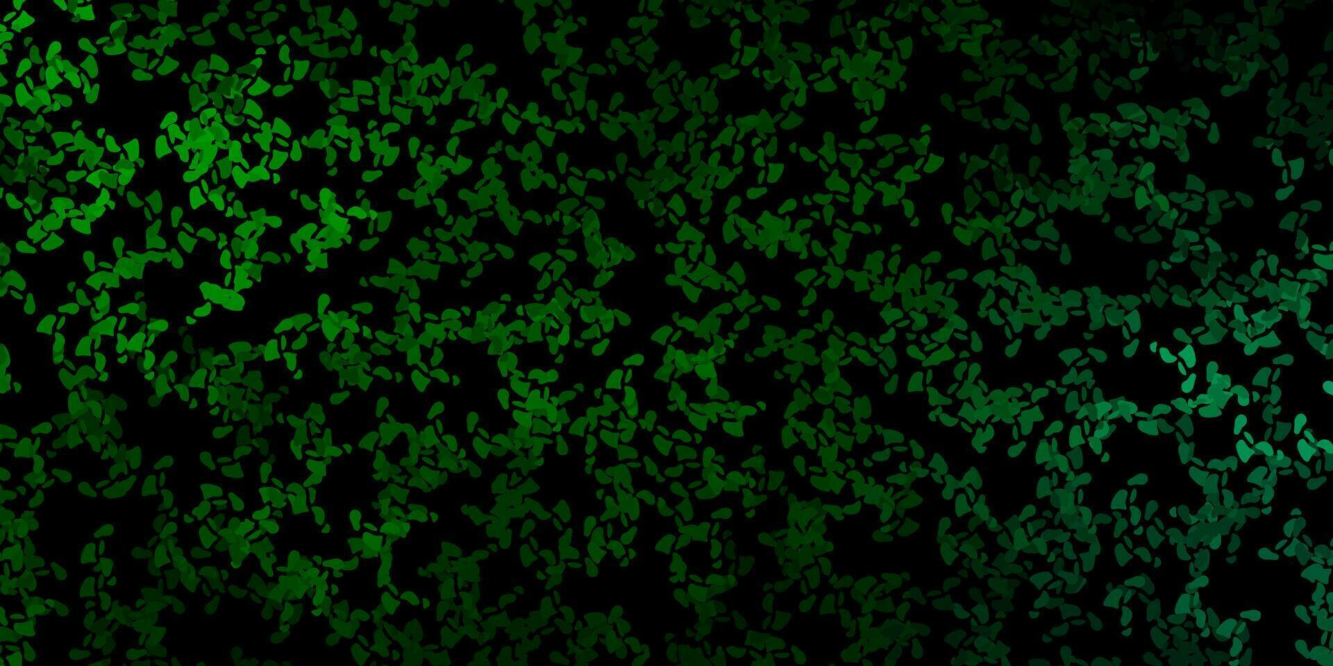 Dark green vector template with abstract forms.