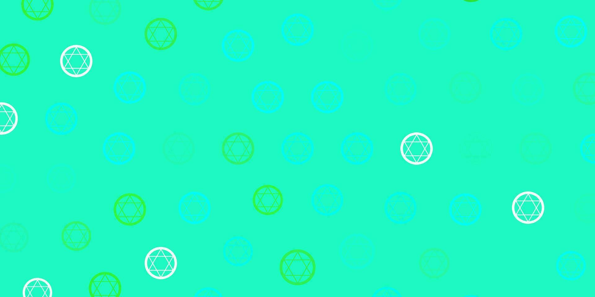 Light Green vector template with esoteric signs.