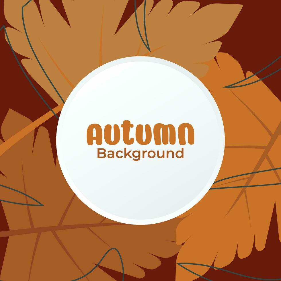 autumn concept background with leaf icons. have free space for text, attractive vector design for banner, greeting card, social media promotion, flyer.