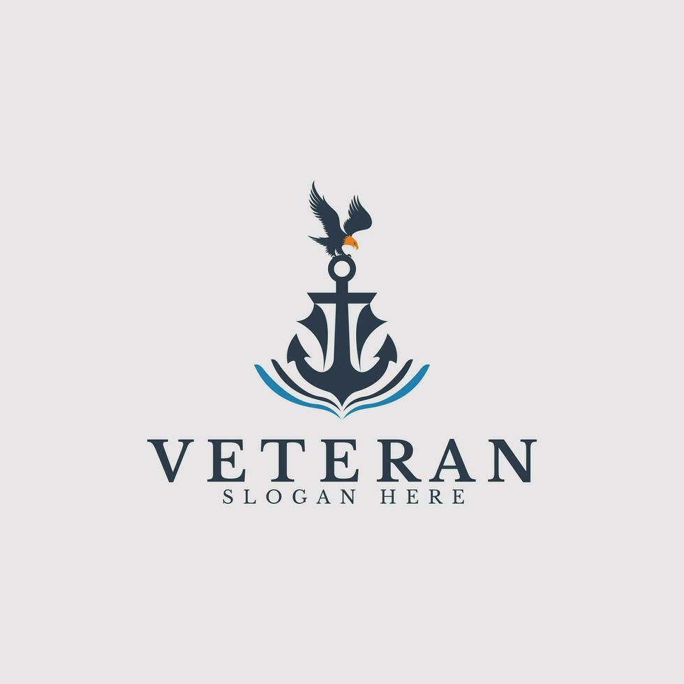Anchor Eagle Logo. Suitable for business transportation, travel, cargo, veterans, navy etc. vector