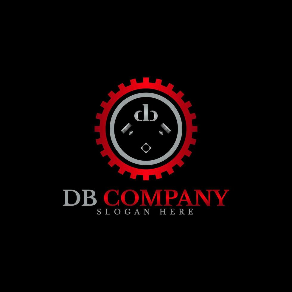 Automotive DB Letter Logo, simple and modern. vector