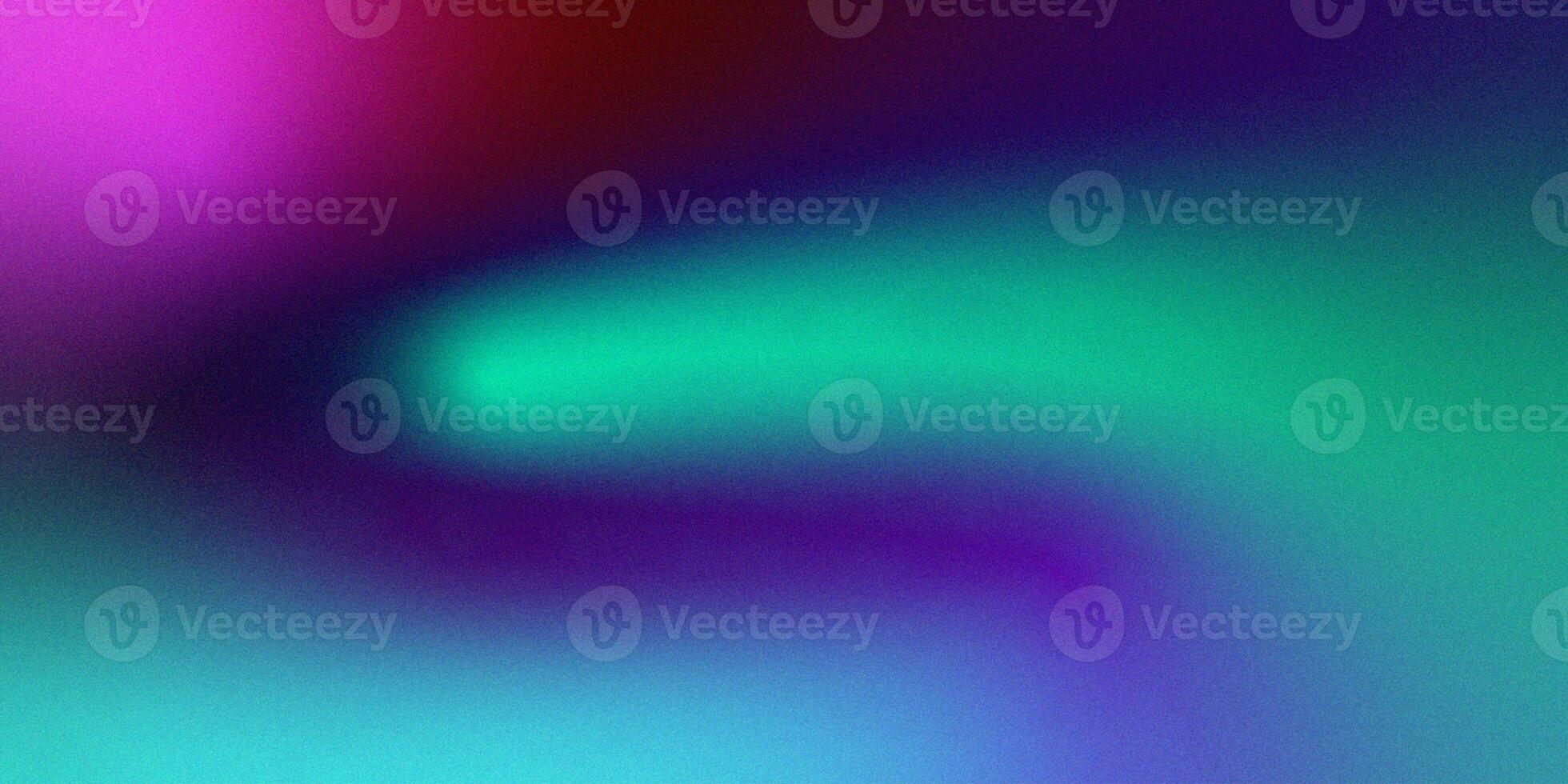 Colorful Vibrant Gradient Background with Grainy Texture Effect for Banner or Poster Design. Iridescent Banner. Multicolor Background with Noise Effect photo